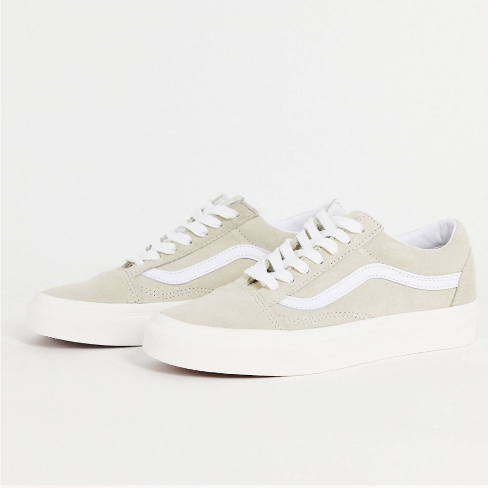 Vans Old Skool suede sneakers in cream unisex - Picture 1 of 4